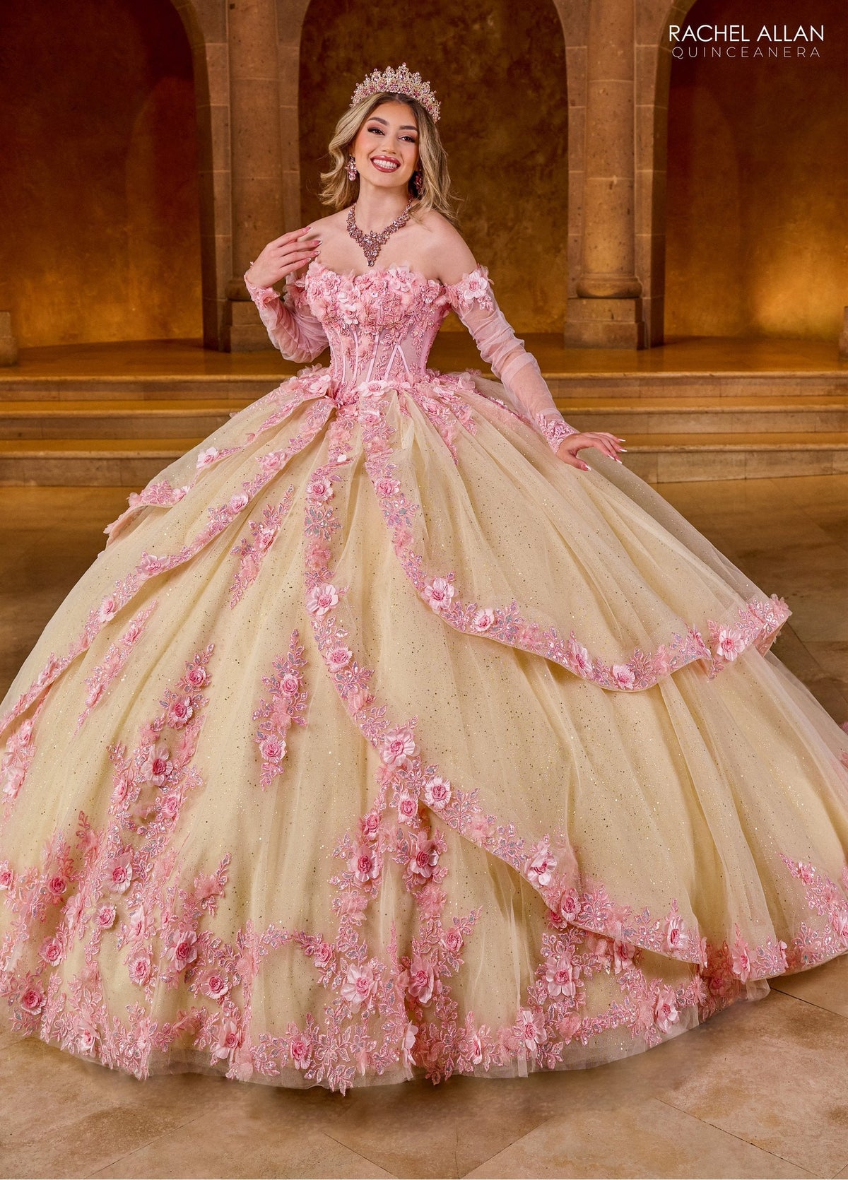 Rachel Allan RQ2196 Strapless Corset Quinceanera Dress