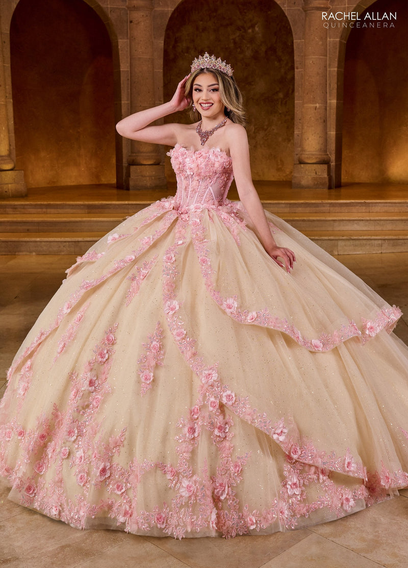 Rachel Allan RQ2196 Strapless Corset Quinceanera Dress