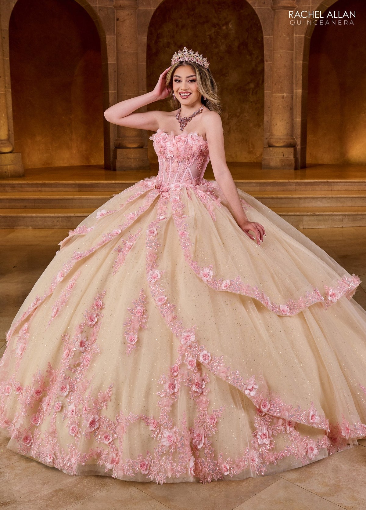 Rachel Allan RQ2196 Strapless Corset Quinceanera Dress