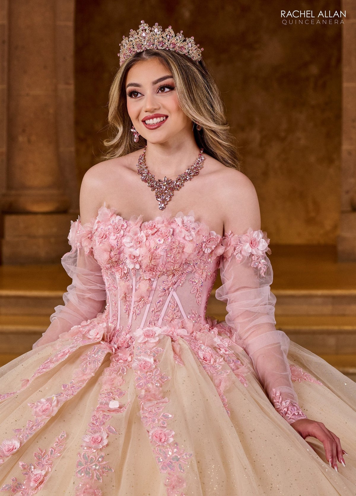 Rachel Allan RQ2196 Strapless Corset Quinceanera Dress