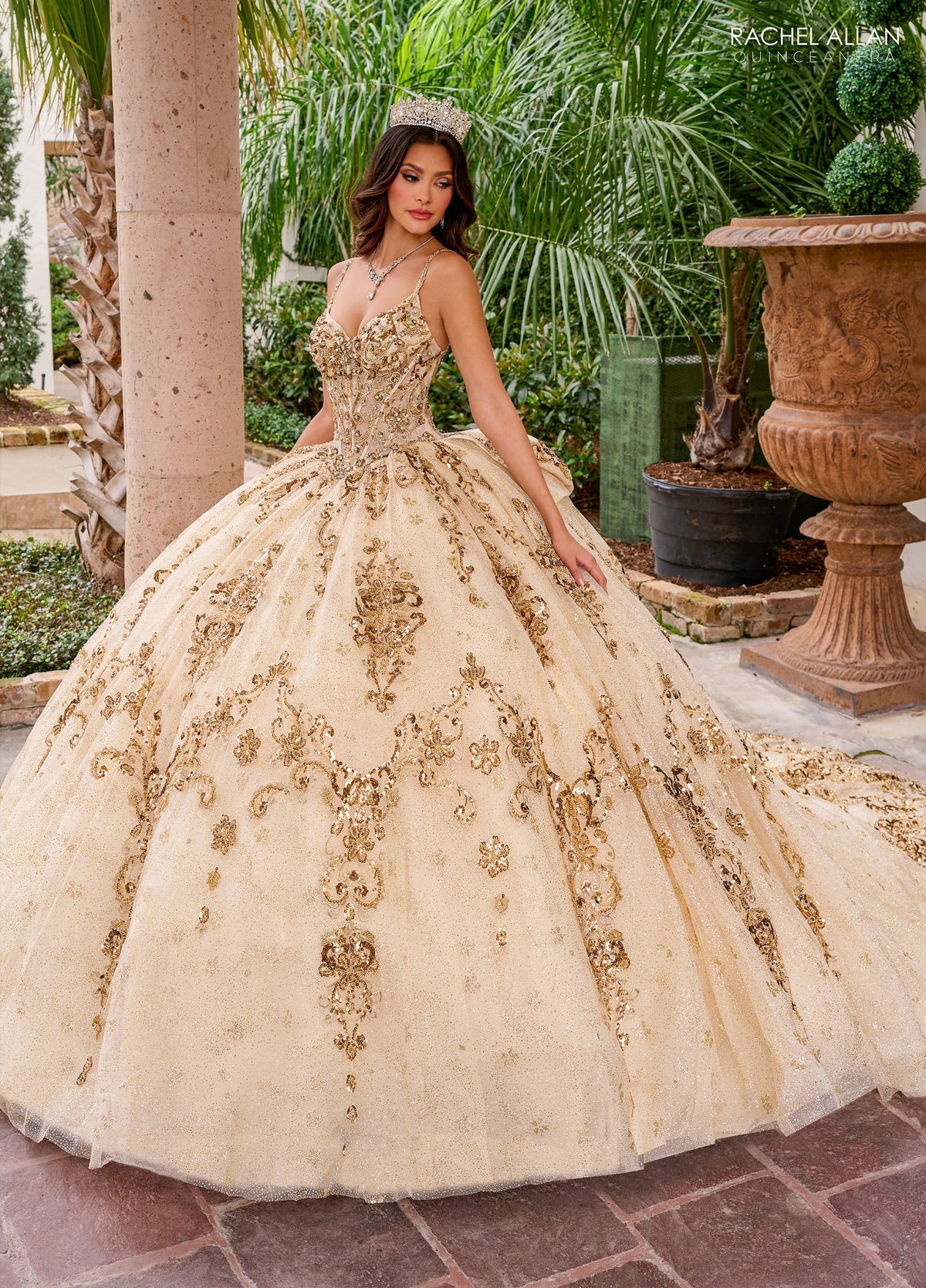 Rachel Allan RQ2202 Sleeveless Corset Quinceanera Dress