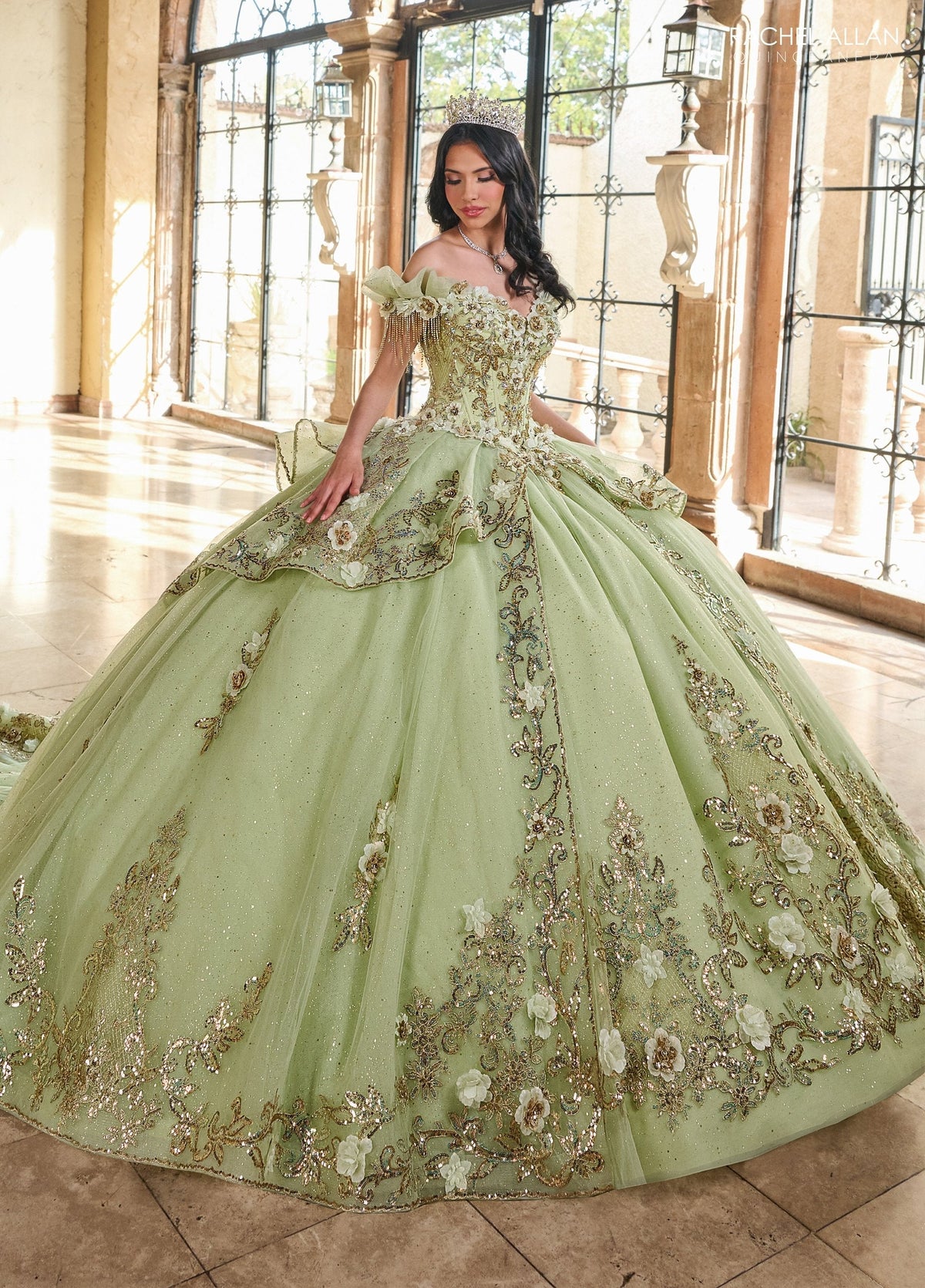 Rachel Allan RQ3137 Off Shoulder Quinceanera Dress
