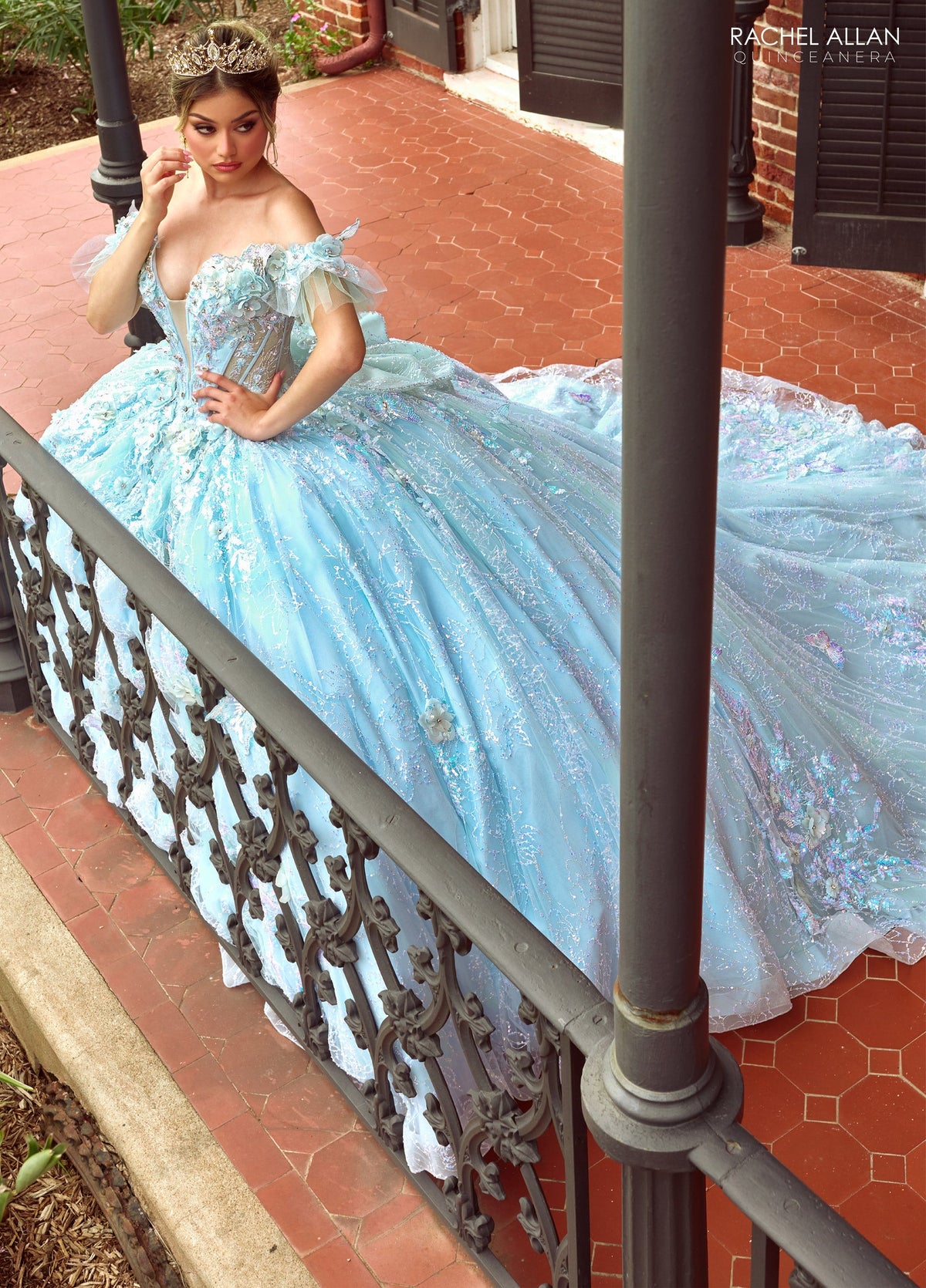 Rachel Allan RQ3149 3D Butterflies Quinceanera Dress
