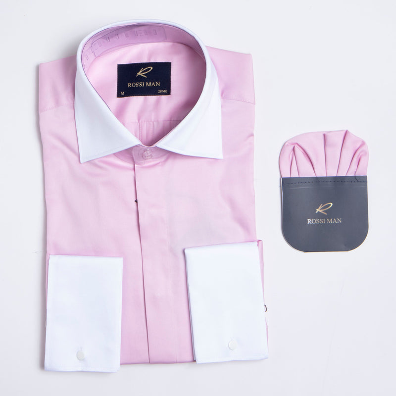 Mens Pink Shirt by Rossi Man RS2 Model