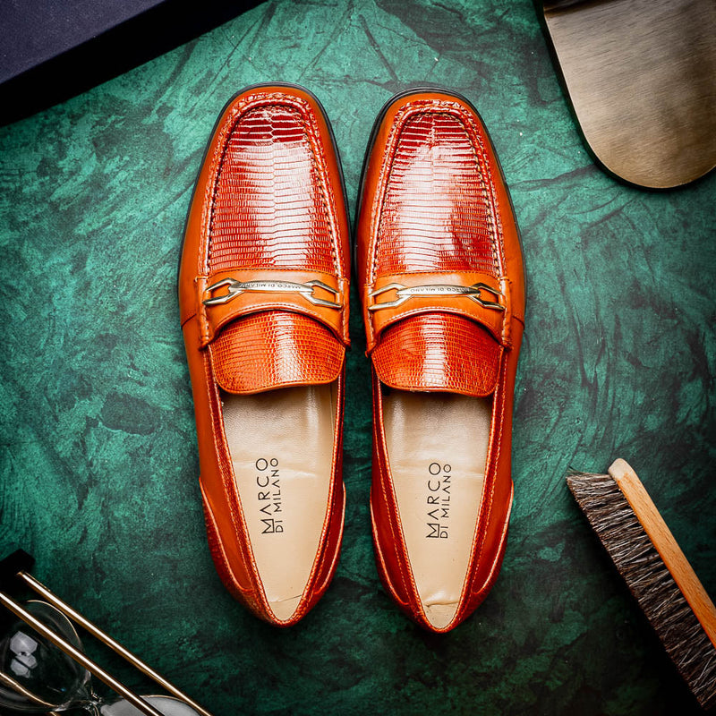 Marco Di Milano Ravello Cognac Leather Oxfords