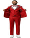 Red Prom Tuxedo - Perfect Wedding Suit Vested Rhinestone Lapelled