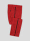 Mens Red Tuxedo Pants with Black Trim - Flat Front Pants Modern Fit