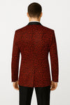 Red and Tuxedo Black Suit – Mens Formal Blazer with Satin Shawl Lapel