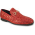 Mens Modern Glitter Sequin Prom Tuxedo Buckle Loafer In Red