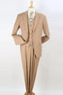 Camel Color Suit - Khaki Color  Mens 2 Button Suit Modern Fit Suit - Bronze Color