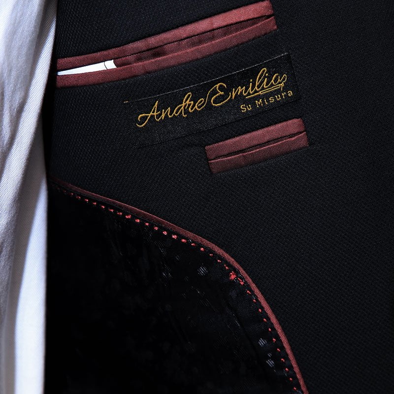 Black Suit With Gray Plaid Vest - 100% Wool Fabric - Slim or Modern Fit - Classic Fit