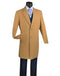Mens  Overcoat - Wool & Cashmere Regular Fit Camel Top Coat