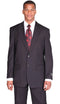 Mens Grey Pinstripe Suit Single Breasted Vest - Regular Fit Gray Pinstripe Suit