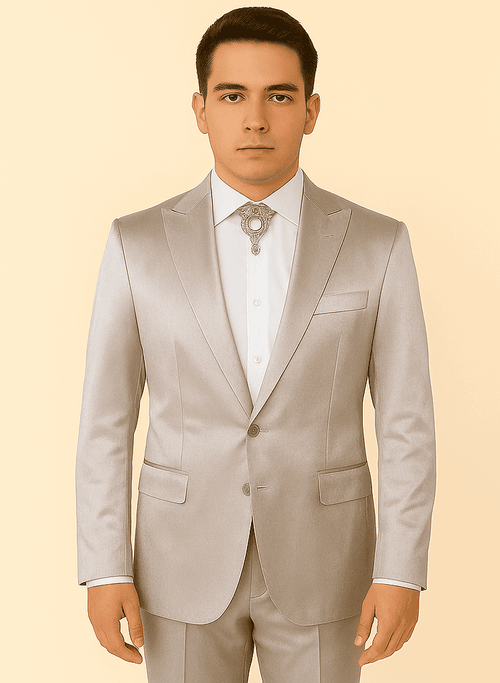 Rossi Man LEO RM1622 – Off-White Slim Fit 3-Piece Designer Suit for Men