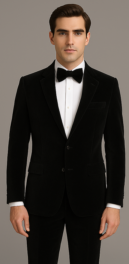 Rossi Man Leo RM1905 – Elegant Black Designer Suit for Men | Formal