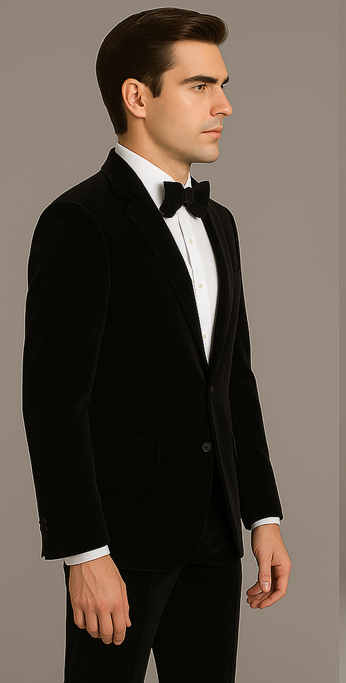 Rossi Man Leo RM1905 – Elegant Black Designer Suit for Men | Formal