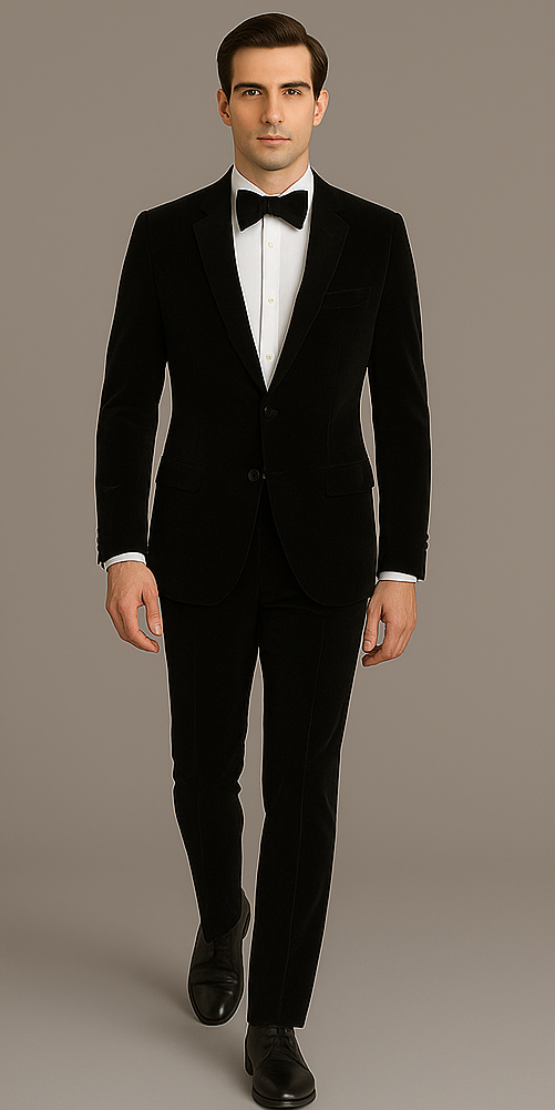Rossi Man Leo RM1905 â€“ Elegant Black Designer Suit for Men | Formal