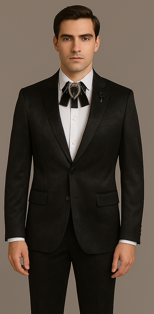 Rossi Man Leo RM1907 â€“ Men's Modern Slim Fit 2-Piece Suit | Stylish Formal