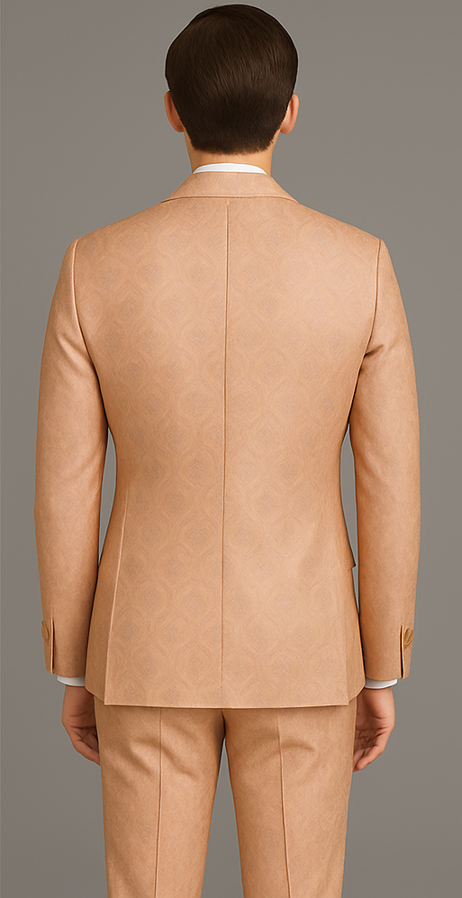 Rossi Man Leo RM1903 â€“ Pink & Gold Designer Tuxedo for Men | Stylish Formal Wear