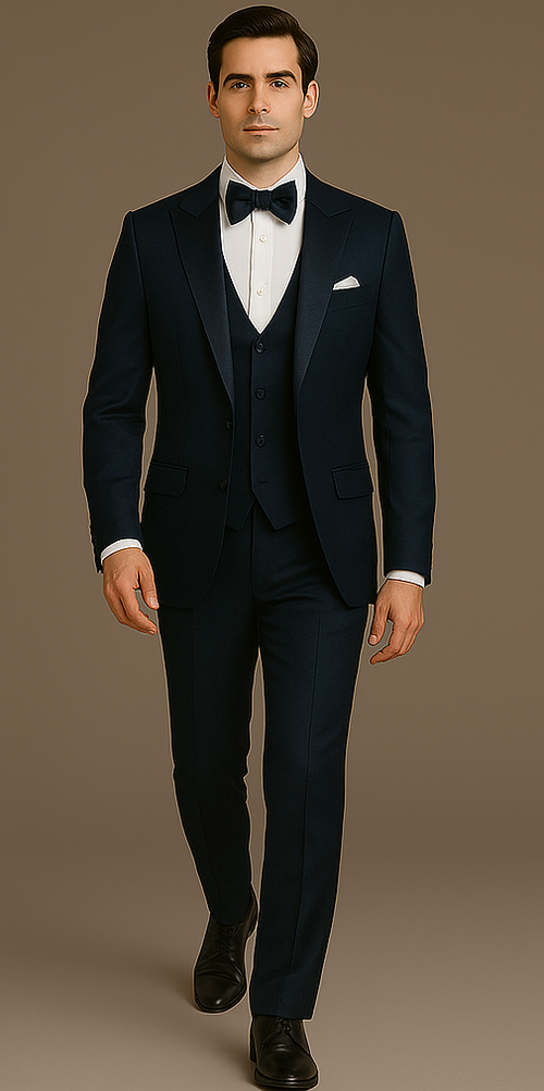 Rossi Man Leo Tuxedo RM1102 – Modern 3-Piece Formal Suit for Men | Stylish Tuxedo Set