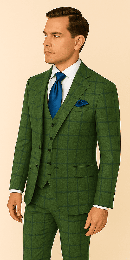Rossi Man Max RM1841 – Men's Slim Fit 3-Piece Suit for Men