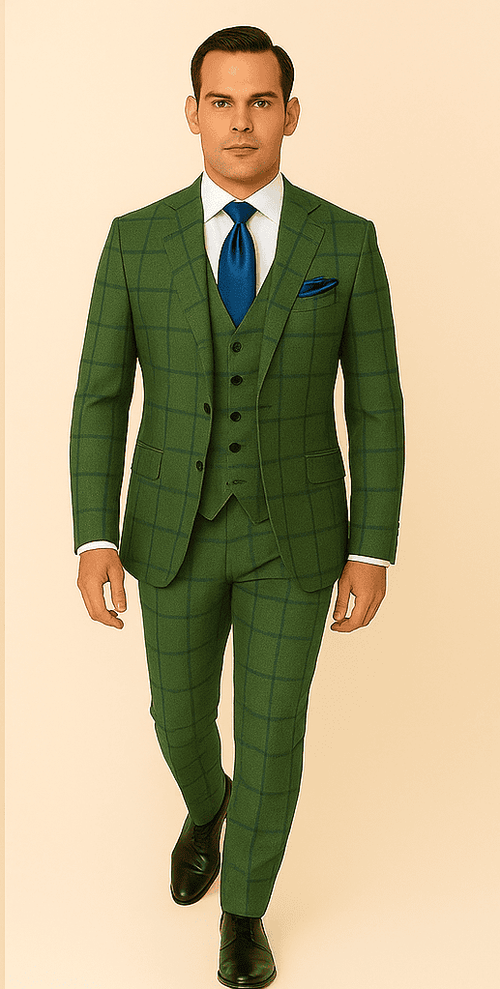 Rossi Man Max RM1841 – Men's Slim Fit 3-Piece Suit for Men