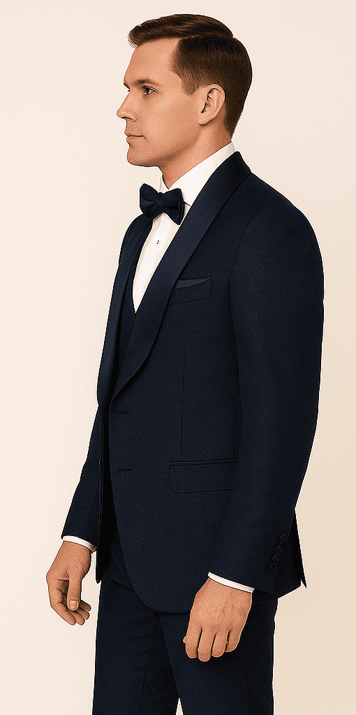 Rossi Man RM1252 â€“ Men's 3-Piece Smoking Style Tuxedo for Elegant Evenings