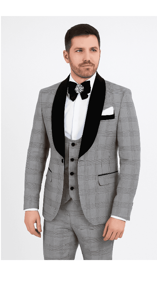Rossi Man RM1295 â€“ Classic 3-Piece Smoking Tuxedo for Men
