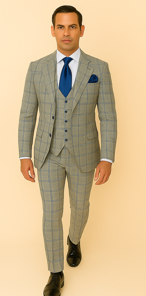 Rossi Man Tom RM1856 – Modern Fit 2-Piece Suit for Stylish Men