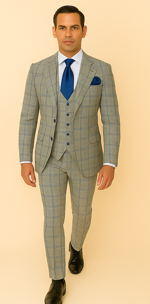 Rossi Man Tom RM1856 â€“ Modern Fit 2-Piece Suit for Stylish Men