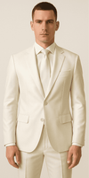 Rossiman Men’s Royal Blue Glossy Sateen Suit – Bold & Refined Look