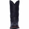 Dan Post Albuquerque cowboy boots. Men's 12" black leather, round toe. Tall shaft, pointed top. Leather sole, seam detail. Classic Western style.