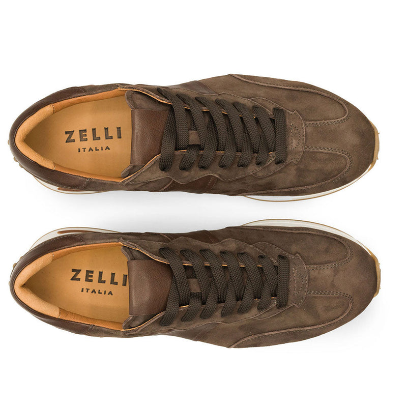 Zelli Roxi Italian Nappa & Calfskin Sneaker Nicotine (66-265-NIC)