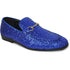 Mens Modern Glitter Sequin Prom Tuxedo Loafer in Royal Blue