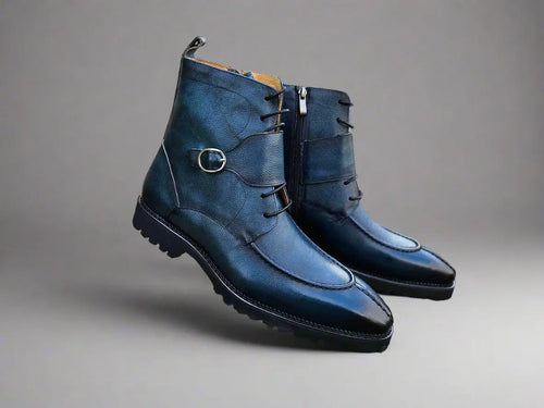 Rugged Split Toe Lace-up Boot