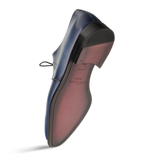 Principe Grey/Rust Patina Calfskin Derby Shoes by Mezlan – Handcrafted in Spain