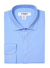 Slim Fit Cotton Dress Shirt for Men in Sky Blue - Basic Style