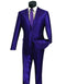 Mens Shiny Mens Modern Fit Shiny Sharkskin Suit in Purple