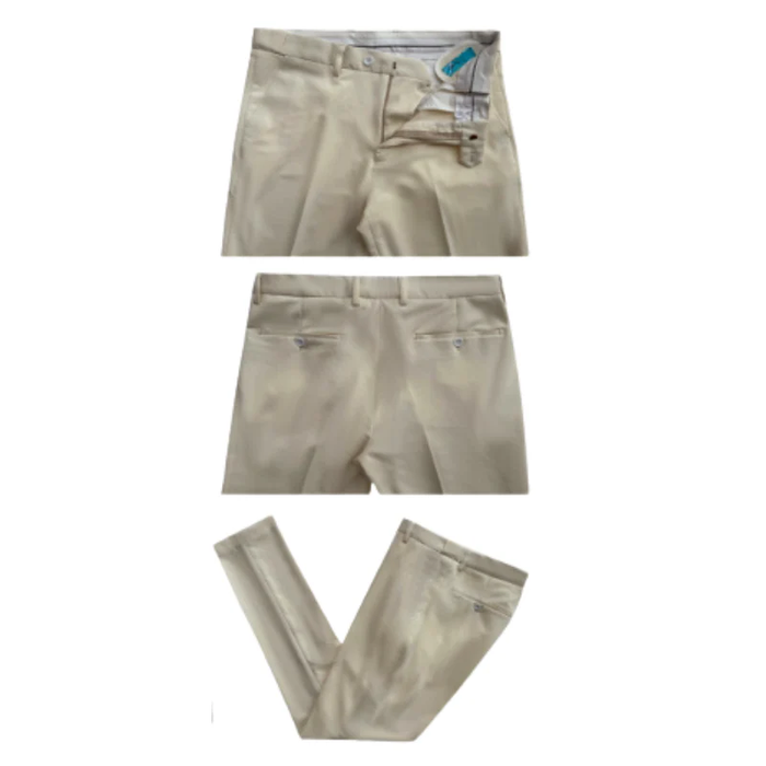Cotton Suit - Summer Stretch Fabric - Mens Stretch Fashion Suit Beige Mens Stretch Fashion Suit Beige