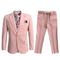 Cotton Suit - Summer Stretch Fabric - Mens Cotton-Stretch Fashion Suit Pink S9010