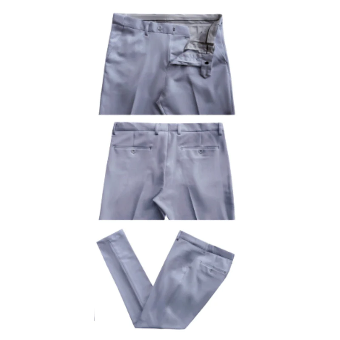 Cotton Suit - Summer Stretch Fabric - Mens Cotton-Stretch Fashion Suit Silver S9010
