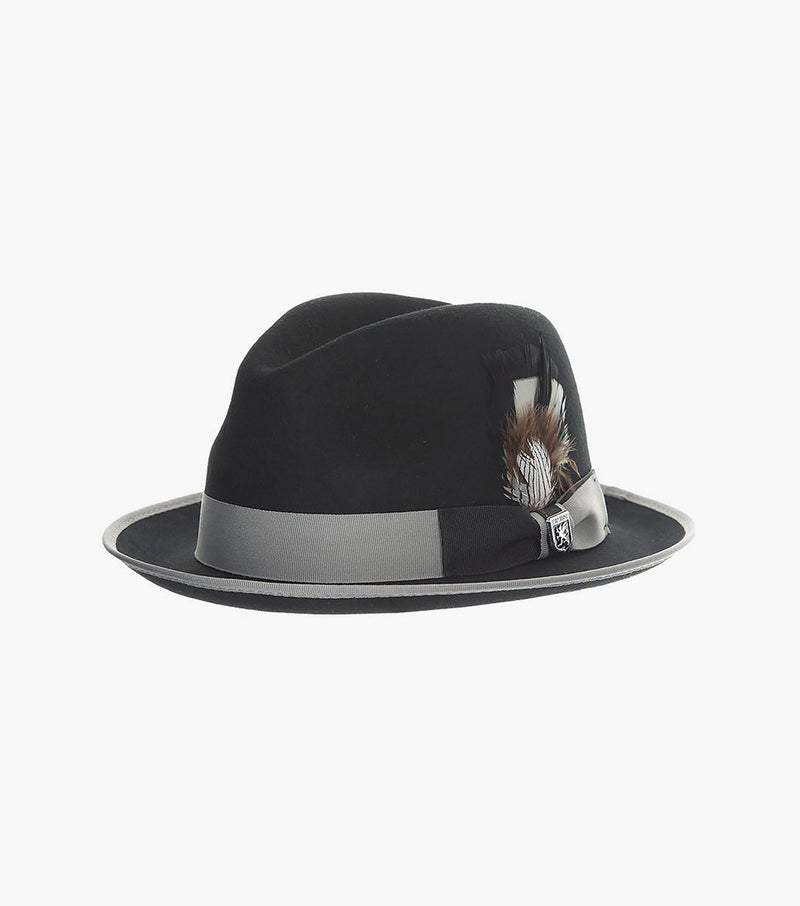EVREN FEDORA Wool Felt Pinch Front Hat