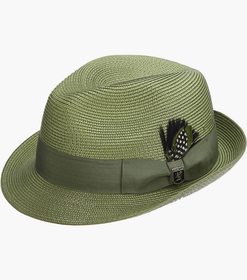 BELMONT FEDORA Poly Braid Pinch Front Hat