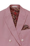 Lilac Slim Fit Double Breasted 2 Piece Suit with Flexible Elastic Waistband