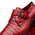 Marco Di Milano Rovigo Men' Shoes Red Genuine Caiman Crocodile Dress Single Monk-strap Loafers