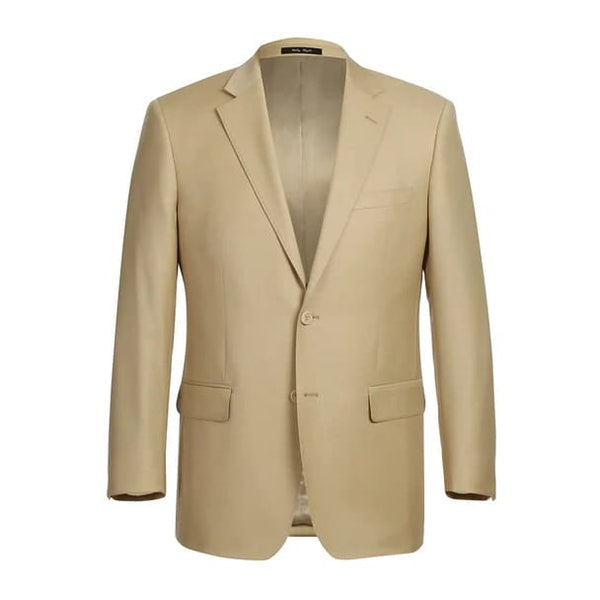 Renoir Clothing - Renoir Suit - Renoir Fashion - Super 140s Wool Two Button Slim Fit Tan  Renoir Suit