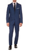 Morgan Slim Fit Blue Plaid 2 Piece Suit