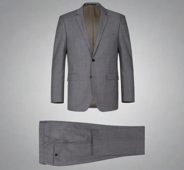 Renoir Clothing - Renoir Suit - Renoir Fashion - Super 140s Wool Two Button Slim Fit Dark Grey  Renoir Suit