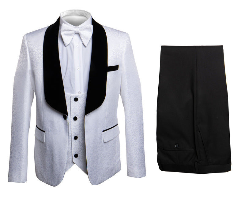 Rossi Man RM1444 â€“ Slim Fit Smoking Style 3-Piece Formal Tuxedo for Men