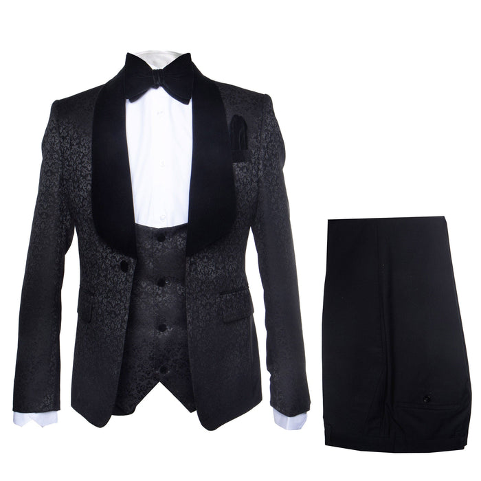 Rossi Man RM1446 â€“ Classic 3-Piece Smoking Style Tuxedo Suit for Men